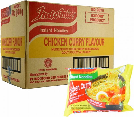 Indomie Instant Noodles - Chicken Curry Flavour 5 x 80 g