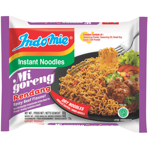 Indomie Instant Noodles - Mi Goreng Rendang Spicey Beef Flavour 5 x 80 g