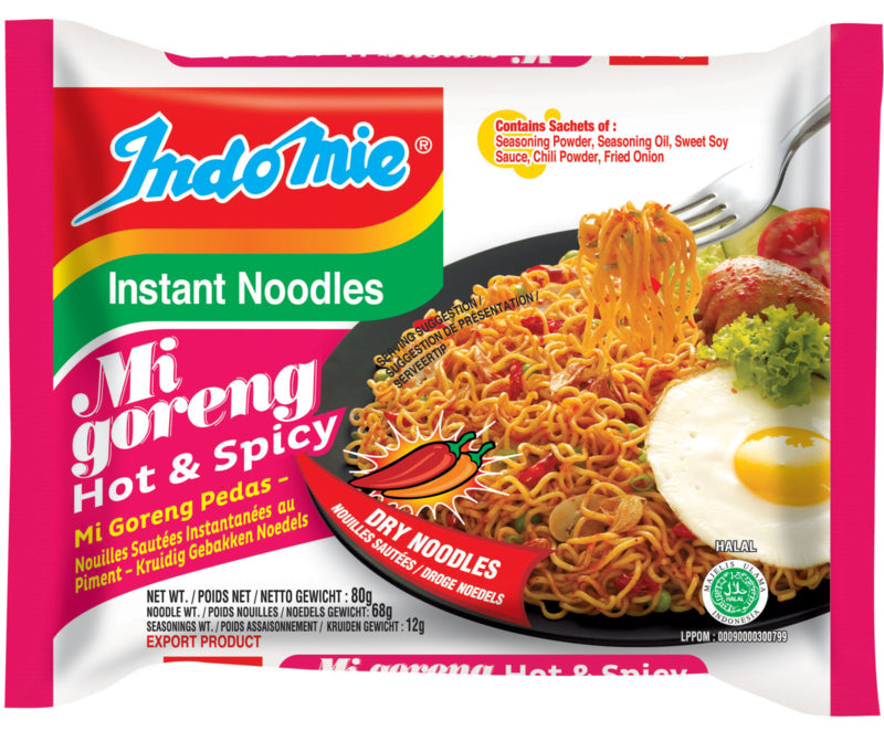 Indomie Instant Noodles - Mi Goreng Pedas 5 x 80 g